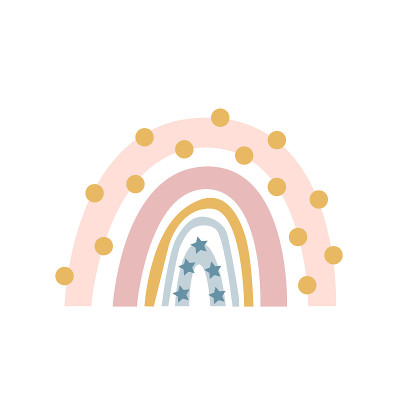 宝贝可爱的彩虹图形插图