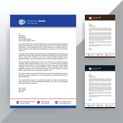创意公司信头设计模板，现代公司信头，钻石专业商业信头