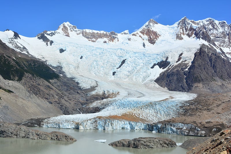 阿根廷Los Glaciares国家公园的Piedras Blancas冰川