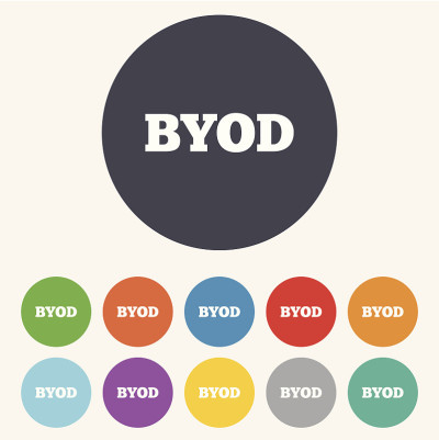BYOD标志图标。带上自己的设备标志。