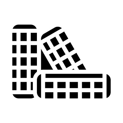 卷发梳毛服务字形图标矢量插图