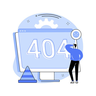 404错误抽象概念矢量图。