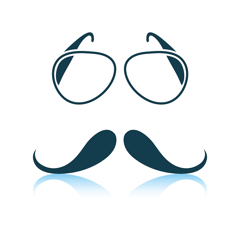 Glasses and mustache icon