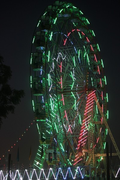 摩天轮的夜景