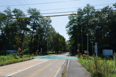 铁路道口的景色