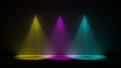 来自聚光灯光束的3d背景。