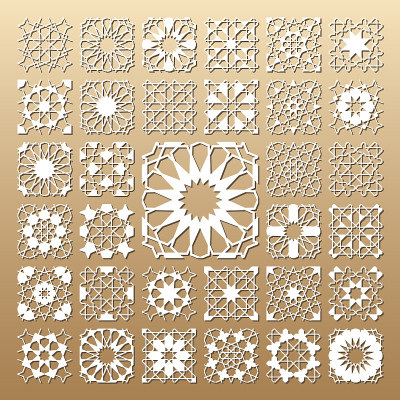 Arabic geometric panel
