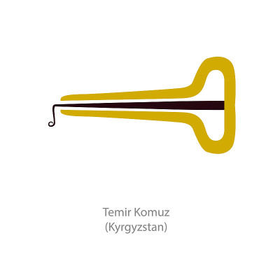 Temir Komuz. Musical instrument from Kyrgyzstan.