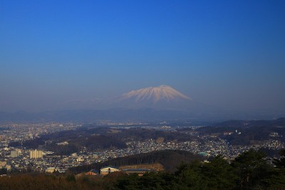 岩手山早晨燃烧岩手山
