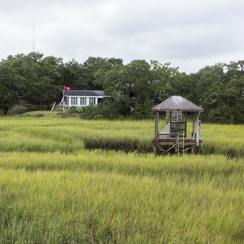 南卡罗来纳州的Shem Creek Marsh