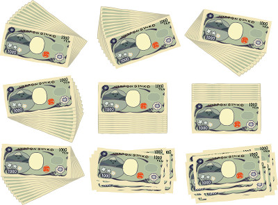 Backside Bunch of  Cute hand-painted Japanese 1000