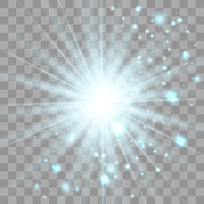 发光的火花。发光恒星爆炸。向量