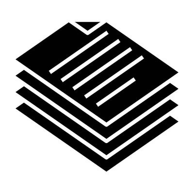 文档图标，矢量插图，教育字形