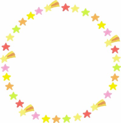 可爱而充满活力的彩色星圆框架