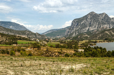 草地与山