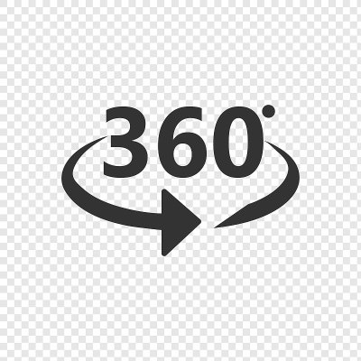 角度360度的图标。360度查看标志透明背景