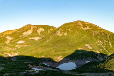 夏天的风景Kurodake峰会,北海道。