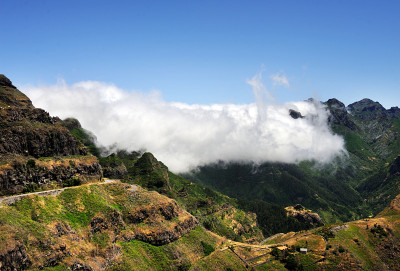 葡萄牙马德拉岛山上的美丽景色