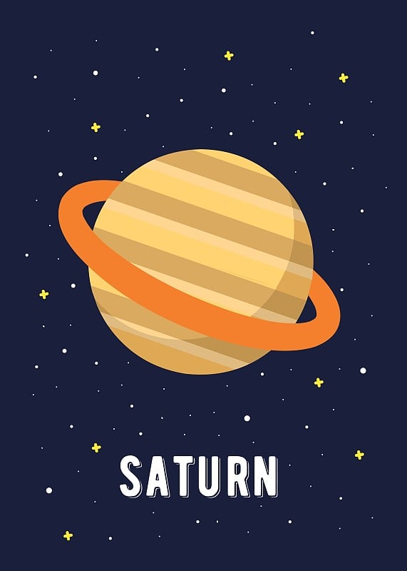 The Saturn Planet Design, Illustration vector grap