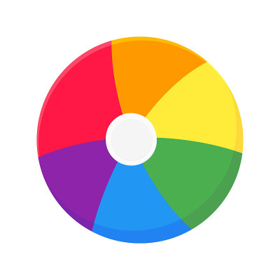Beach ball flat style design vector illustration i