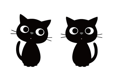 黑猫插图剪辑艺术