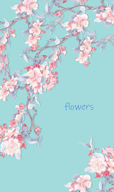 优雅的水彩花