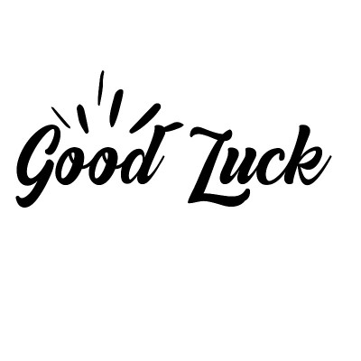 Good Luck Inspirational Quote with Magic Stars and