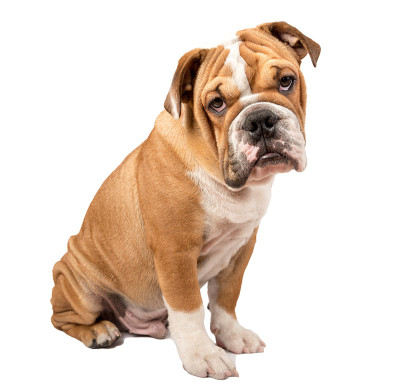 英国斗牛犬幼犬孤立