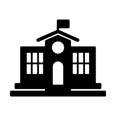 学校建筑-学校图标矢量设计模板