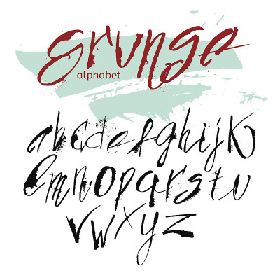 毛笔字母