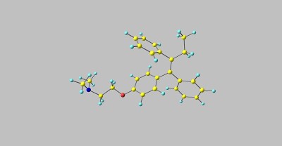 三苯氧胺分子结构在灰色上分离