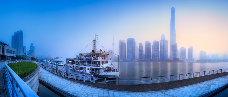 上海天际线的城市