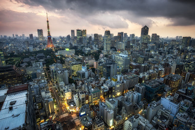 东京塔城市景观