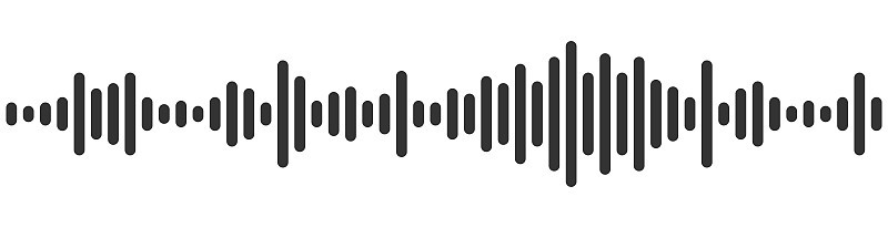 语音信息图标。音频波插图。移动聊天概念在矢量平面