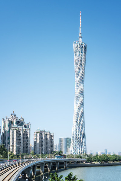 户外广州金融中心摩天楼