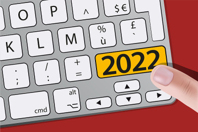 2022年刻在电脑键盘的一个键上。
