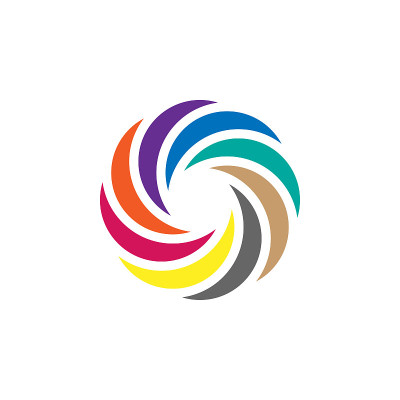 彩色圆形图标图形设计矢量模板