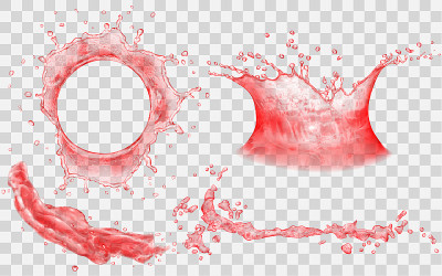 Water crown and splashes