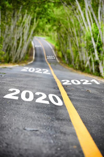 树木隧道与2020年至2024年在沥青路面