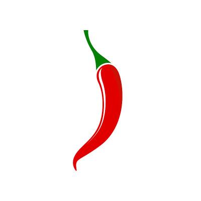 Red hot chili pepper isolated on white background