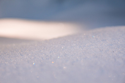 地面上白雪的特写