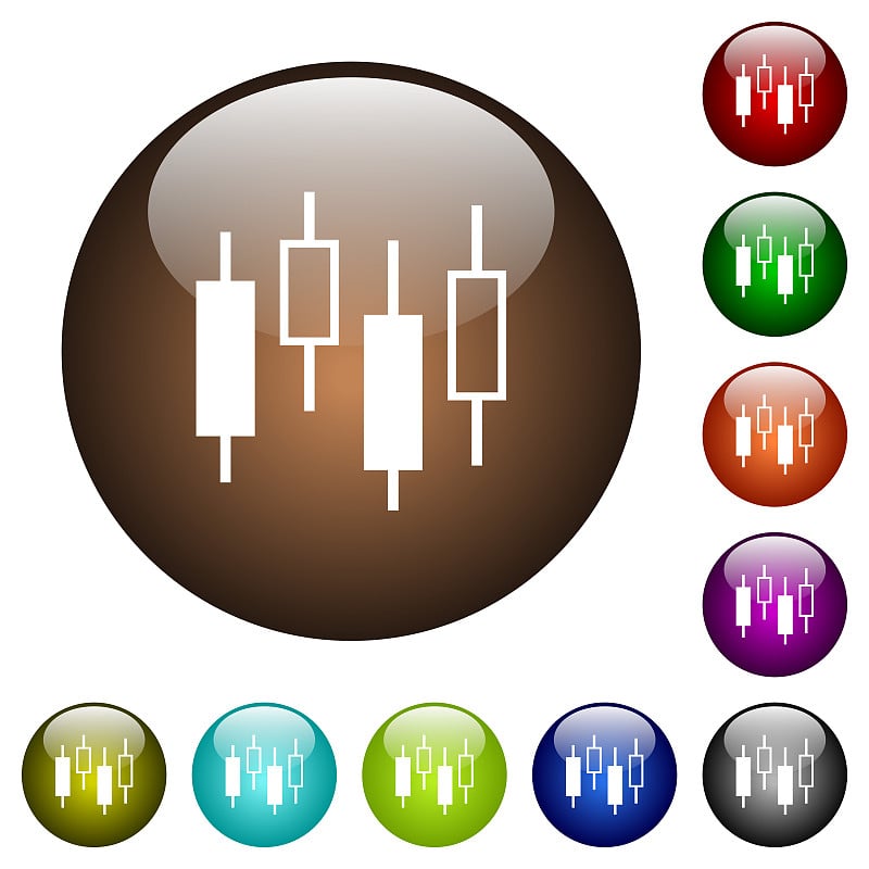烛台图表颜色玻璃按钮