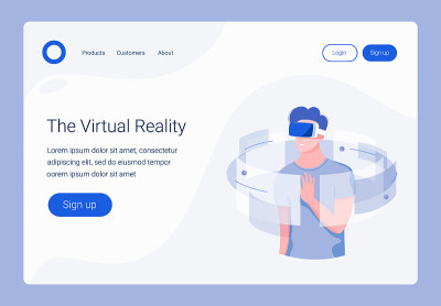 VR登陆页面模板。