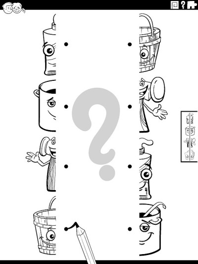 匹配半幅漫画着色书页