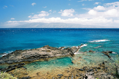 夏威夷浮潜游泳池风景