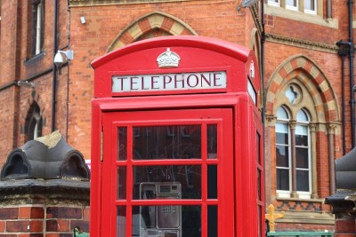 英国利兹市的电话亭