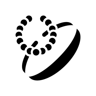 手镯首饰线图标矢量插图