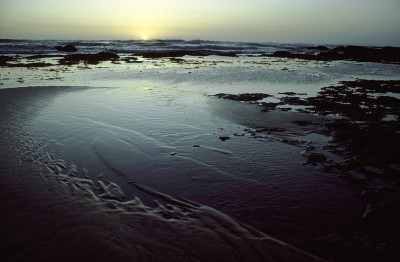 日落海滩
