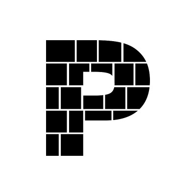字母P掩模区。字母照片拼贴框模板。