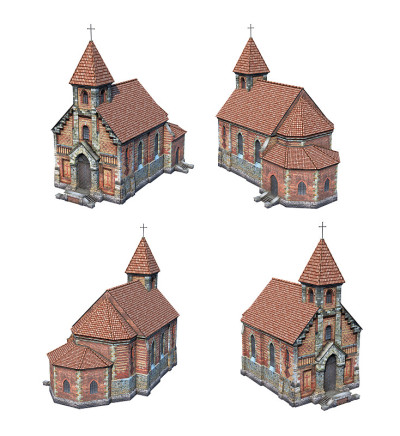 老教堂的3d渲染
